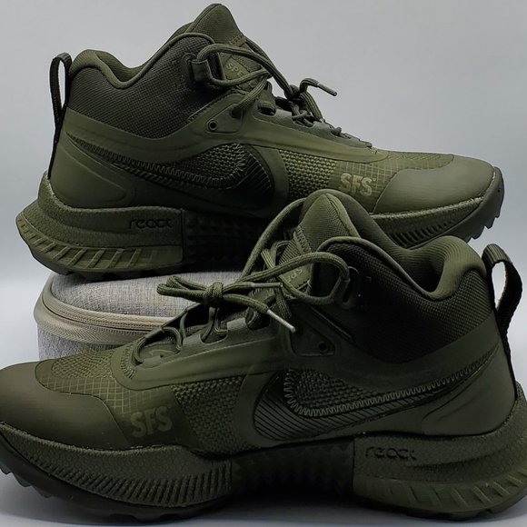 Nike React SFB Carbon Mid Wide Men's US Size 9.5 green Boots CK9951-330 NEW - Picture 2 of 7